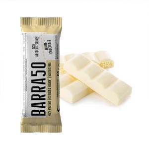 Barrette proteiche - BARRA50 - Gusto White Chocolate-Cioccolato Bianco